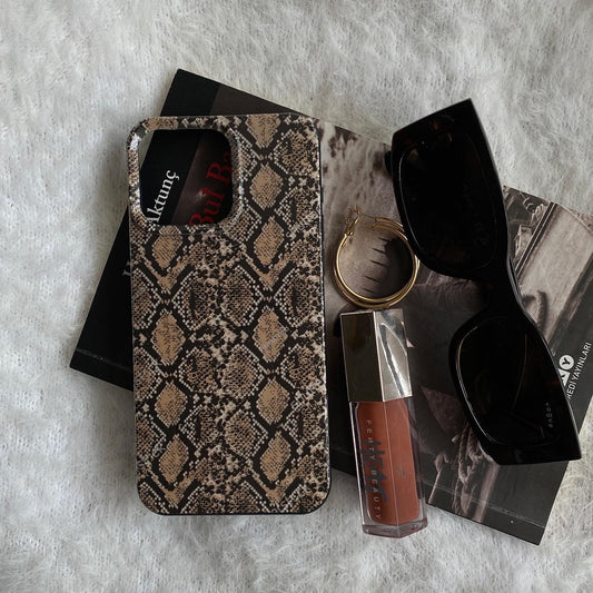 Yılan Derisi Desenli Lüx Premium Telefon Kılıfı --- 108