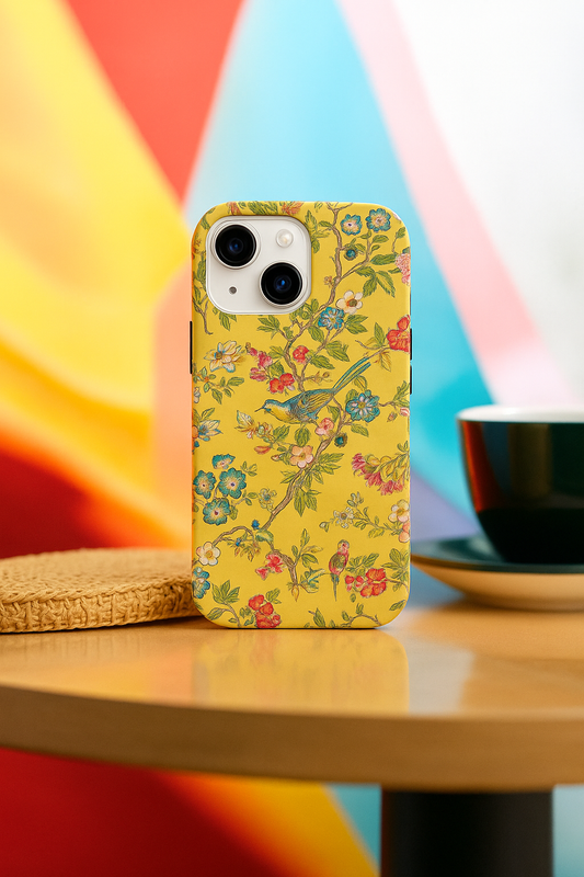 Renkli Çiçek Temalı Lüx PremiumTelefon Kılıfı --- 0010