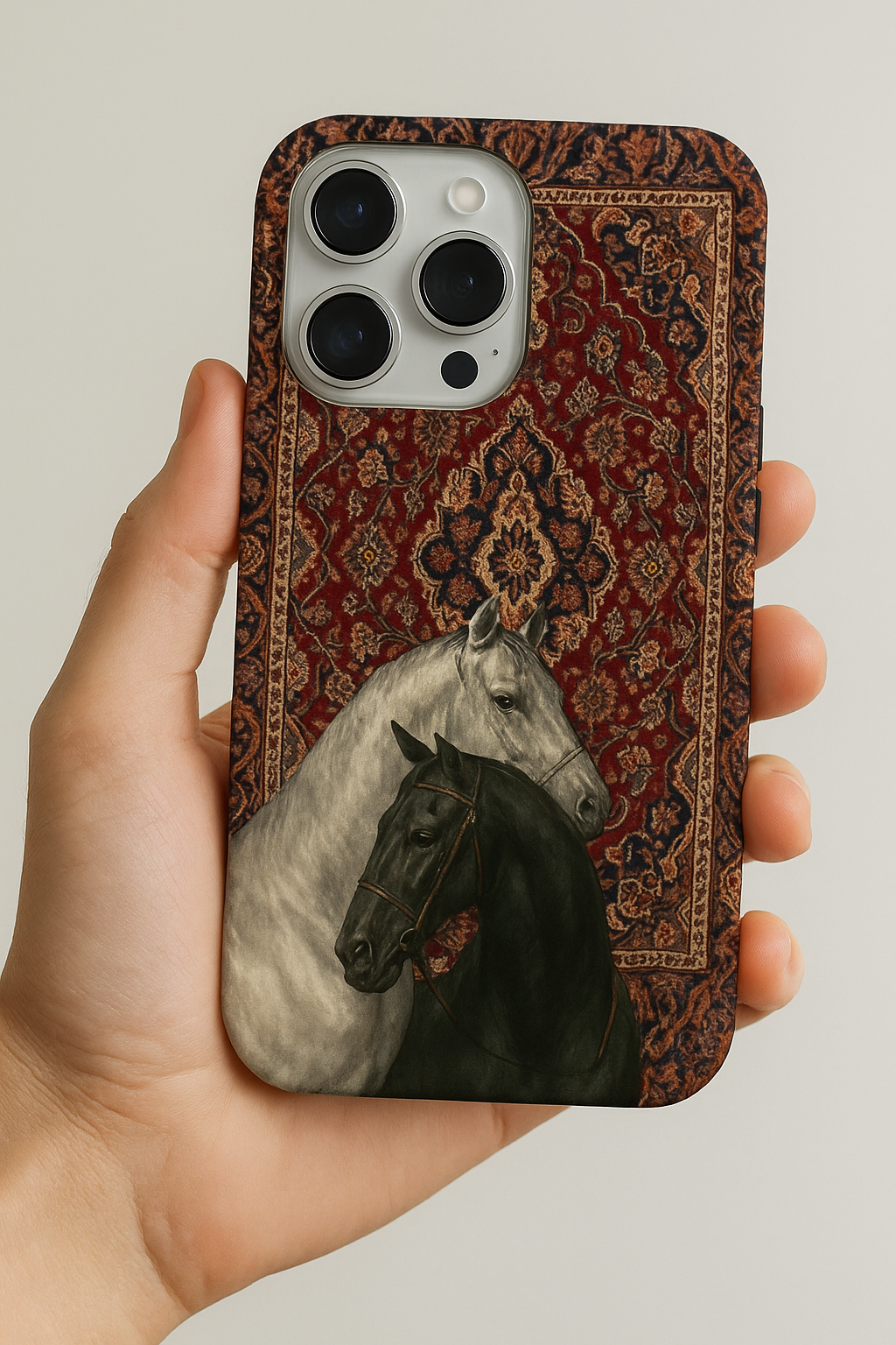 Atların Asilliği Etnik Desenli Lüx PremiumTelefon Kılıfı --- 0033