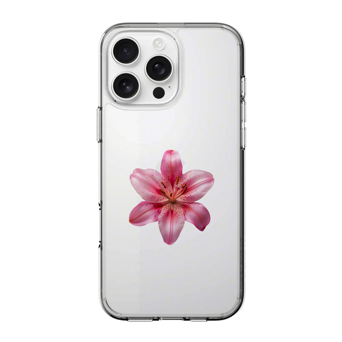 Çiçek Desenli Lüx Premium Şeffaf Telefon Kılıfı --- 0085