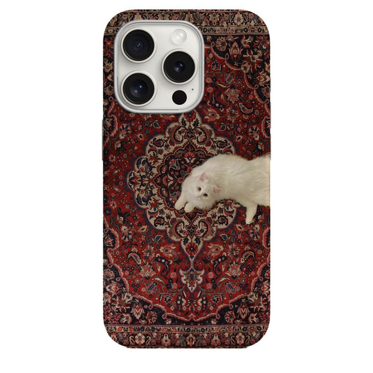 Etnik Desenli Kedi Figürü Lüx Premium Telefon Kılıfı **339