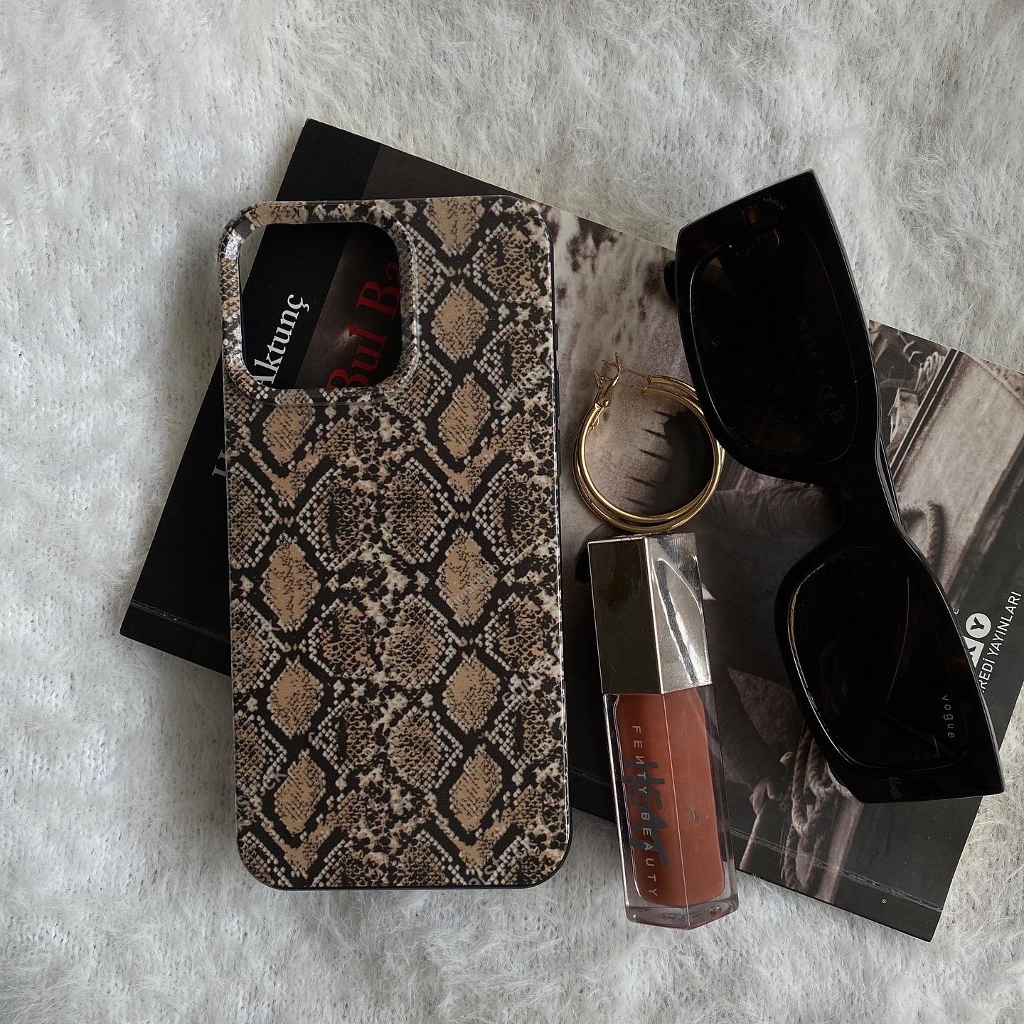 Yılan Derisi Desenli Lüx Premium Telefon Kılıfı --- 108