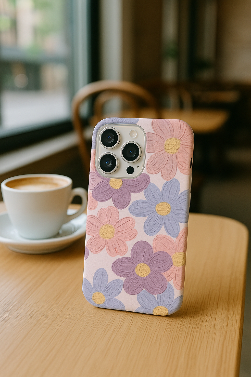 Çiçek Desenli Lüx PremiumTelefon Kılıfı --- 0041