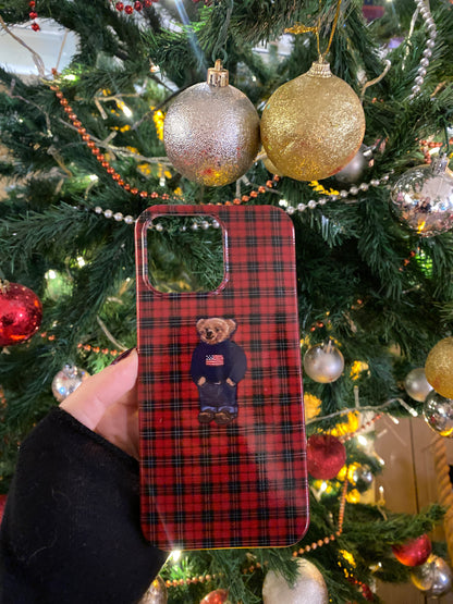 Ekose Desenli Lüx Premium Telefon Kılıfı --171