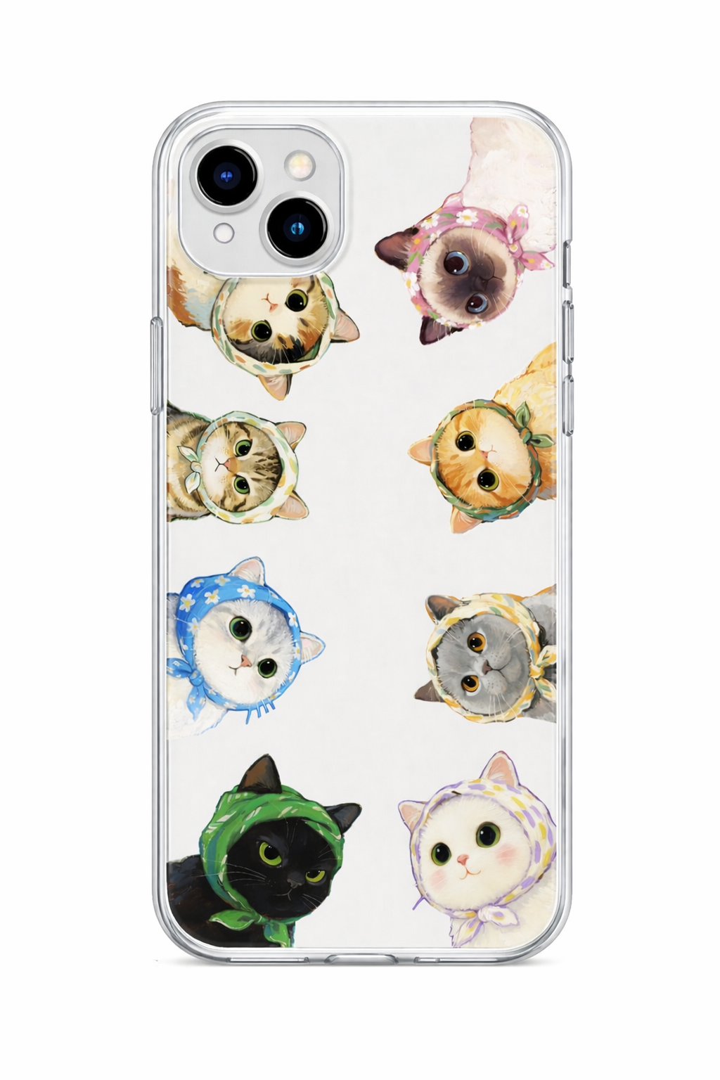 Sevimli Kedi Tasarımlı Şeffaf Kılıf **516