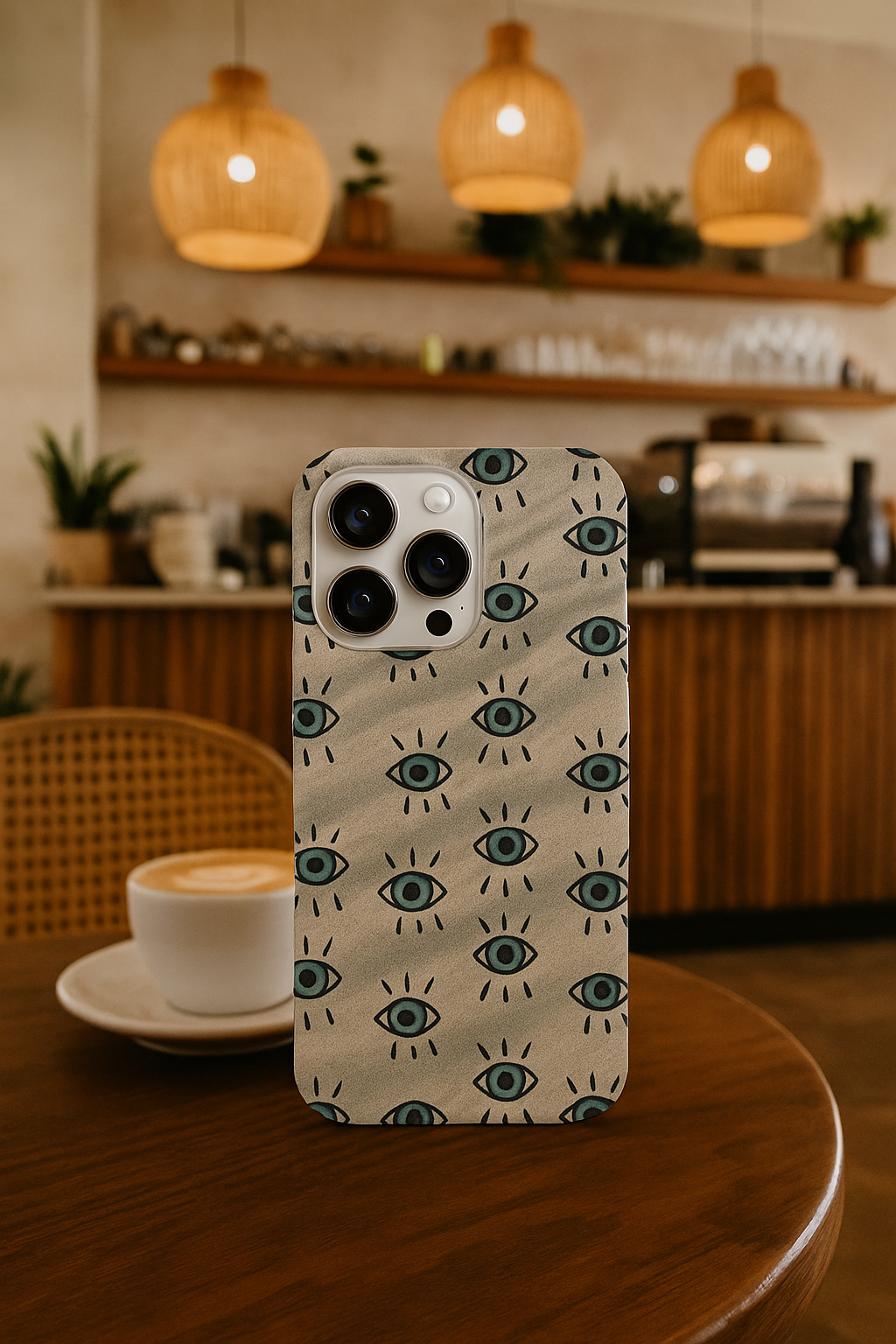 Etnik DEsenleri Yansıtan Nazar Motifli Lüx Premium Telefon Kılıfı -- 146