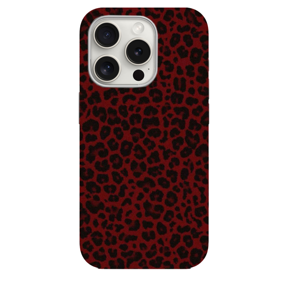 Kırmızı Leopar Desenli Lüx Premium Kılıf -- 188