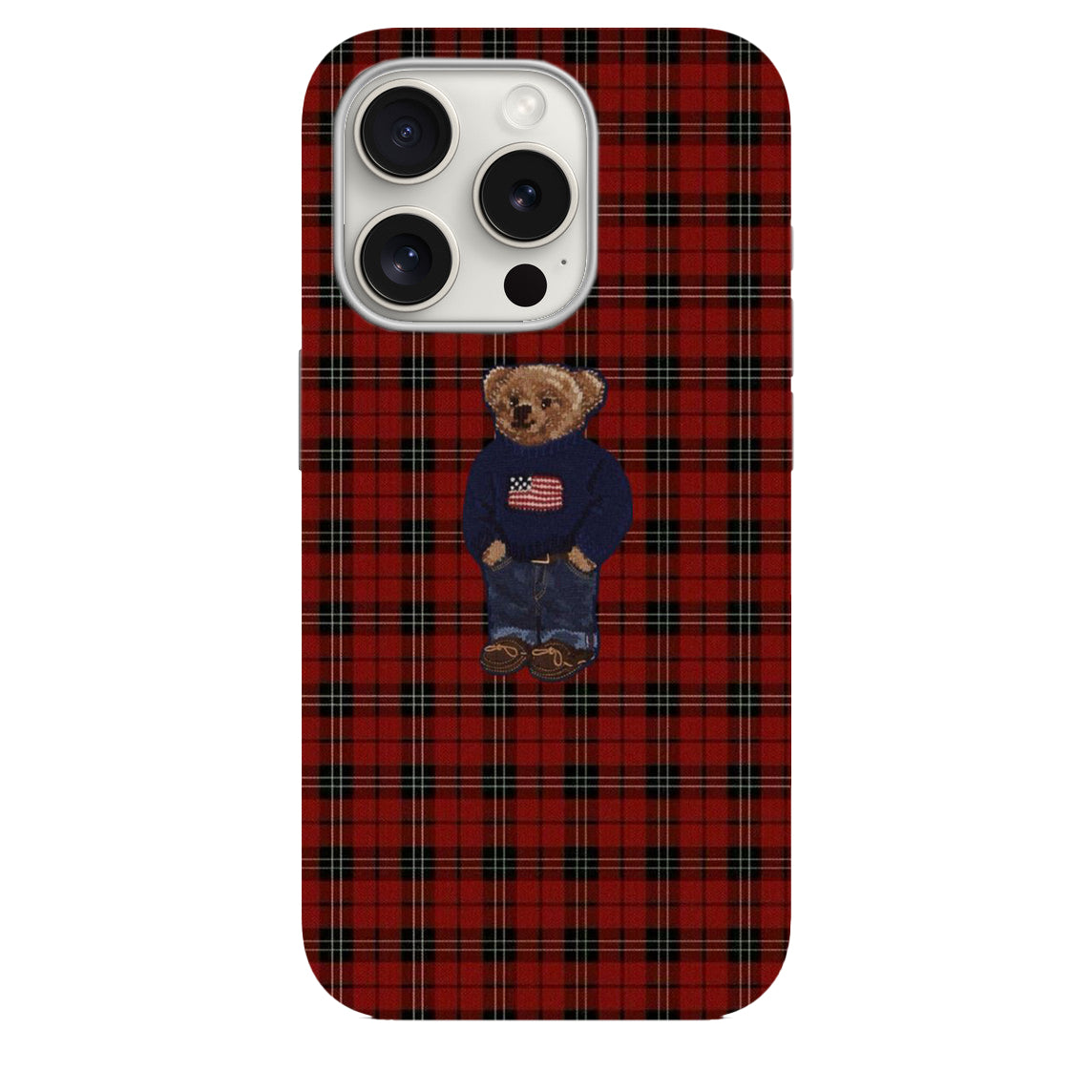 Ekose Desenli Lüx Premium Telefon Kılıfı --171